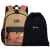 Рюкзак TORBER CLASS X Mini, хаки с орнаментом, полиэстер 900D + Мешок для сменной обуви в подарок!