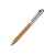 Ручка шариковая Venera из переработанной стали и переработанной кожи, 280109, Цвет: серебристый,коричневый