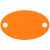 Шильдик металлический Alfa Oval, оранжевый неон, Цвет: оранжевый