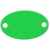 Шильдик металлический Alfa Oval, зеленый неон, Цвет: зеленый
