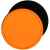 Лейбл из ПВХ с липучкой Menteqo Round, оранжевый неон, Цвет: оранжевый