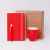 Подарочный набор JOY: блокнот, ручка, кружка, коробка, стружка, красный, Цвет: красный, Размер: 25,5 x 21,5 x 11 см.