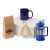 Подарочный набор с чаем, кружкой и френч-прессом Чаепитие, 700411NY.02, Цвет: ярко-синий,синий,прозрачный, Объем: 320 мл, 350
