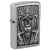 Зажигалка ZIPPO Barbarian Design с покрытием Street Chrome, латунь/сталь, серебристая, 38x13x57 мм