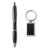 Набор: ручка шариковая и брелок, черный, Цвет: черный, Размер: 16.5x8.5x2 см