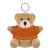 Медведь плюшевый на брелоке, оранжевый, Цвет: оранжевый, Размер: 5x9 см
