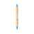 Ручка шариковая Nash из бамбука, 10737805, Цвет: голубой,натуральный, изображение 2