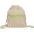 Рюкзак-мешок хлопковый Lark с цветной молнией, 955113, Цвет: зеленое яблоко,натуральный, изображение 3