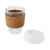 Стеклянный стакан с силиконовой крышкой и пробковой манжетой Lidan, 10066501, Цвет: белый,прозрачный,натуральный, Объем: 360, изображение 4