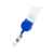 Ланъярд под сублимацию с ретрактором, 2,5 см, 125725, Цвет: синий,белый, изображение 4