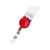 Ланъярд под сублимацию с ретрактором, 2,5 см, 125726, Цвет: красный,белый, изображение 4