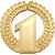 1777 Акриловая медаль 1, 2, 3 место, золото, Цвет: Золото, изображение 2