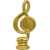2344-120 Фигура Скрипичный ключ, золото, изображение 2