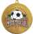 3614-106 Медаль Футбол с УФ печатью, золото, Цвет: Золото, изображение 2