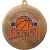 3614-105 Медаль Баскетбол с УФ печатью, бронза, Цвет: Бронза, изображение 2