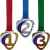 Комплект медалей Зореслав 1,2,3 место с цветными лентами, изображение 2