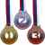 Комплект медалей Милодар 1,2,3 место с лентами триколор, изображение 2