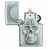 Зажигалка ZIPPO Skull Design с покрытием Brushed Chrome, латунь/сталь, серебристая, 38x13x57 мм, изображение 3