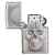 Зажигалка ZIPPO Skull Design с покрытием Brushed Chrome, латунь/сталь, серебристая, 38x13x57 мм, изображение 4