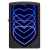 Зажигалка ZIPPO Hearts Design с покрытием Black Light, латунь/сталь, черная, матовая, 38x13x57 мм, изображение 7