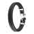 Браслет ZIPPO Steel Braided Leather Bracelet, чёрный, натуральная плетёная кожа/сталь, 22 см, изображение 2