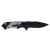 Нож складной Stinger, 120 мм, (черный), материал рукояти: нержавеющая сталь (серебристый/черный), изображение 3
