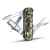 Нож-брелок VICTORINOX NailClip 580, 65 мм, 8 функций, зелёный камуфляж, изображение 2