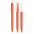 Ручка шариковая 'Clive', покрытие soft touch, оранжевый с белым, Цвет: оранжевый с белым, изображение 3