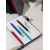 Ручка шариковая 'Matt' из переработанного алюминия и пластика, с кнопкой из бамбука, синий, Цвет: синий, изображение 3