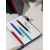 Ручка шариковая 'Matt' из переработанного алюминия и пластика, с кнопкой из бамбука, белый, Цвет: белый, изображение 3