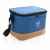 Двухцветная сумка-холодильник с пробковой отделкой, Синий, Цвет: синий, Размер: Длина 23,5 см., ширина 16 см., высота 16,4 см., изображение 3