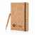Блокнот Cork на резинке с бамбуковой ручкой-стилус, А5, коричневый,, Цвет: коричневый, Размер: Длина 21,3 см., ширина 14,2 см., высота 1,2 см., изображение 3