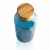 Бутылка для воды из rPET (стандарт GRS) с крышкой из бамбука FSC®, Синий, Цвет: синий,, Размер: Длина 7,4 см., ширина 7,4 см., высота 20,6 см., диаметр 7,4 см., изображение 7