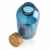 Бутылка для воды из rPET (стандарт GRS) с крышкой из бамбука FSC®, Синий, Цвет: синий,, Размер: Длина 7,4 см., ширина 7,4 см., высота 20,6 см., диаметр 7,4 см., изображение 8