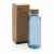 Бутылка для воды из rPET (стандарт GRS) с крышкой из бамбука FSC®, Синий, Цвет: синий,, Размер: Длина 7,4 см., ширина 7,4 см., высота 20,6 см., диаметр 7,4 см., изображение 2