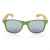 Солнцезащитные очки из переработанного пластика RCS с бамбуковыми дужками, Зеленый, Цвет: зеленый,, Размер: Длина 14,3 см., ширина 14,4 см., высота 4,8 см., диаметр 0 см., изображение 5