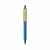 Ручка из переработанного ABS-пластика GRS с бамбуковым клипом, Синий, Цвет: синий,, Размер: , высота 14 см., диаметр 1,1 см., изображение 3