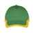 Бейсболка 'BOOSTER', 5 клиньев, металлическая застежка, зеленый/желтый, 100% хлопок, 260г/м2, Цвет: желтый, зеленый, изображение 2