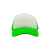 Бейсболка 'RAPPER', 5 клиньев, пластиковая застежка, зеленый неон с белым, 100% полиэстер, 80 г/м2, Цвет: белый, ярко-зеленый, изображение 3