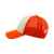 Бейсболка 'RAPPER', 5 клиньев, пластиковая застежка, оранжевый неон с белым, 100% полиэстер, 80 г/м2, Цвет: белый, оранжевый, изображение 3