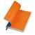 Бизнес-блокнот 'Funky', 130*210 мм, синий, оранжевый форзац, мягкая обложка, блок-линейка, Цвет: синий, оранжевый, изображение 2