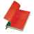 Бизнес-блокнот 'Funky', 130*210 мм, зеленый, красный форзац, мягкая обложка, в линейку, Цвет: зеленый, красный, изображение 2