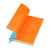Бизнес-блокнот 'Funky', 130*210 мм, голубой,  оранжевый форзац, мягкая обложка, блок-линейка, Цвет: голубой, оранжевый, изображение 2