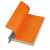 Бизнес-блокнот 'Funky', 130*210 мм, серый,  оранжевый форзац, мягкая обложка, блок-линейка, Цвет: серый, оранжевый, изображение 2