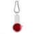 Брелок FLOYKIN со свистком, фонариком, светоотражателем  на карабине, красный с белым, 3,7х6,7х1,5см, Цвет: белый, красный, изображение 2