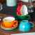 Чайная/кофейная пара CAPPUCCINO, зеленый, 260 мл, фарфор, Цвет: зеленый, изображение 2