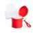 Дождевик BIRTOX белого цвета в красном футляре с карабином, 127 х 102 см. материал LDPE, Цвет: красный, изображение 4