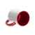 Кружка для сублимации, 330 мл, d=82 мм, стандарт А, белая, красная внутри, красная ручка, Цвет: белый, изображение 2