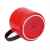 Кружка MARINA, матовая, красный с черным,  450мл, фарфор, Цвет: черный, красный, изображение 2
