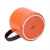 Кружка MARINA, матовая, оранжевый с черным,  450мл, фарфор, Цвет: черный, оранжевый, изображение 2